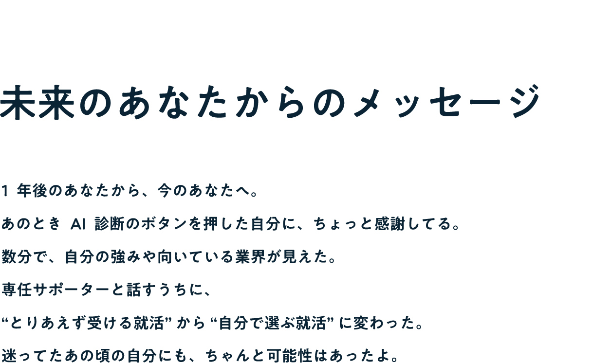 未来のあなたからのメッセージ