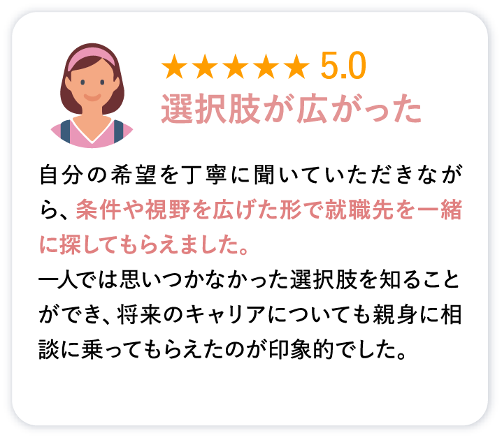 選択肢が広がった